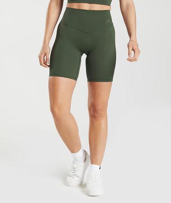 Dámské Šortky Gymshark Elevate Cycling Olivy Zelené | CZ 3932LIS